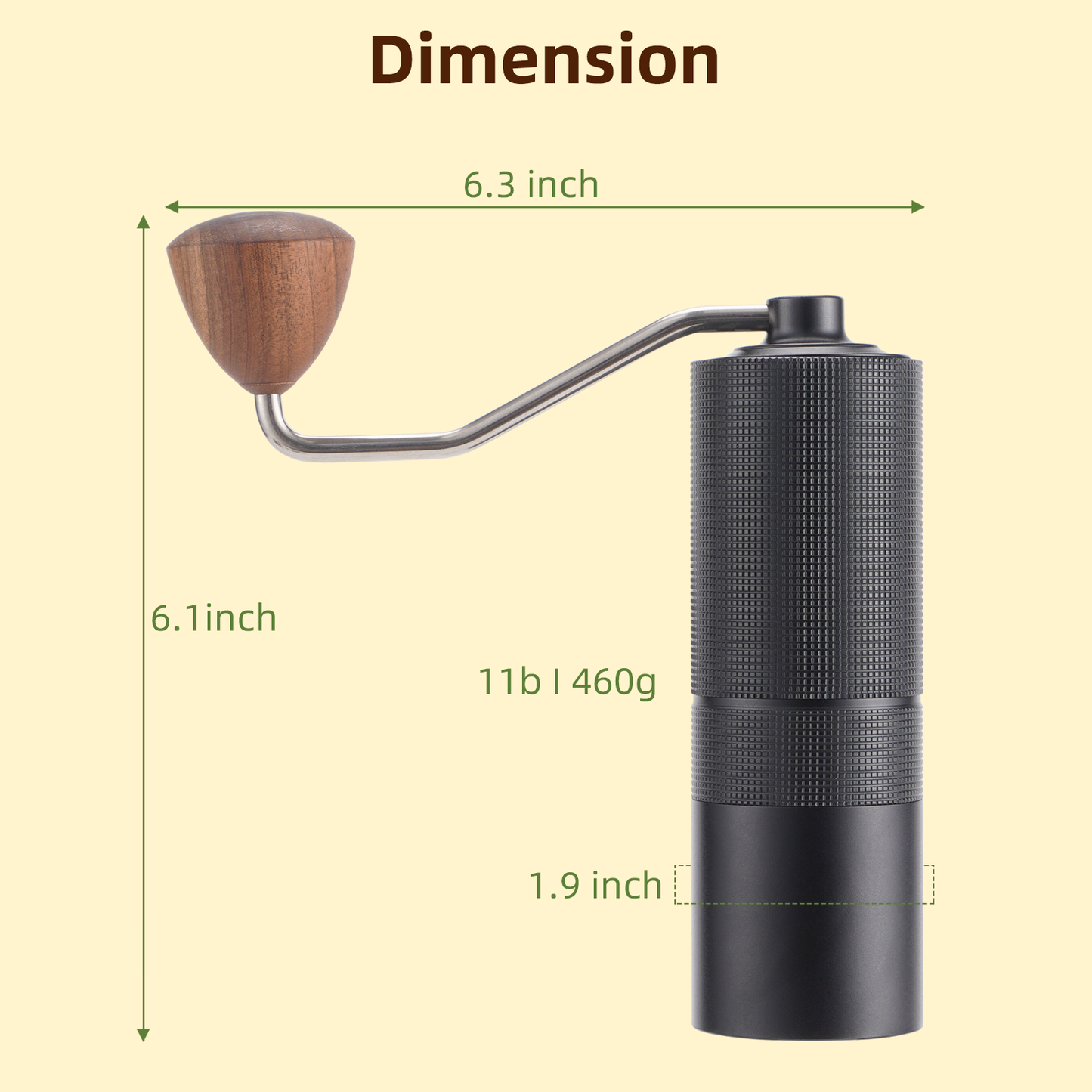 Manual Coffee Bean Grinder,Popsweeter C38 hand coffee grinder with Stainless Steel Conical Grinding Burr for Espress,Pour Over,FrenchPress,Moka,Americano, Gift of Office Home Traveling Camping